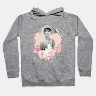 Audrey Hepburn T-Shirt Sticker Flowers Illustration Hoodie Notebook T-Shirt Hoodie